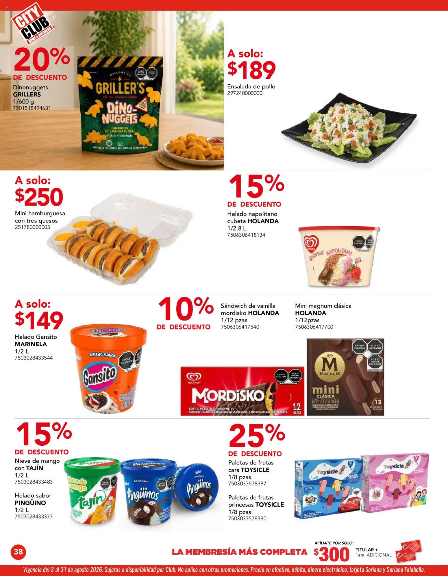 Nuevas ofertas de City Club válidas en toda la República Mexicana desde el 03/08/2026. ¡Encuentra las mejores ofertas en City Club catálogo! | Página: 38