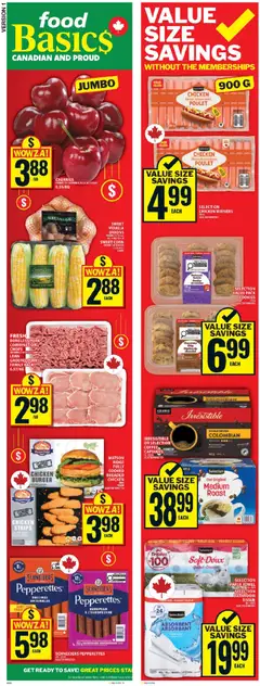 Preview of Food Basics weekly flyer / circulaire from shop Food Basics valid from 21.05.2026 | Page: 2 | Products: Chips, Cookies, Coffee, Pork