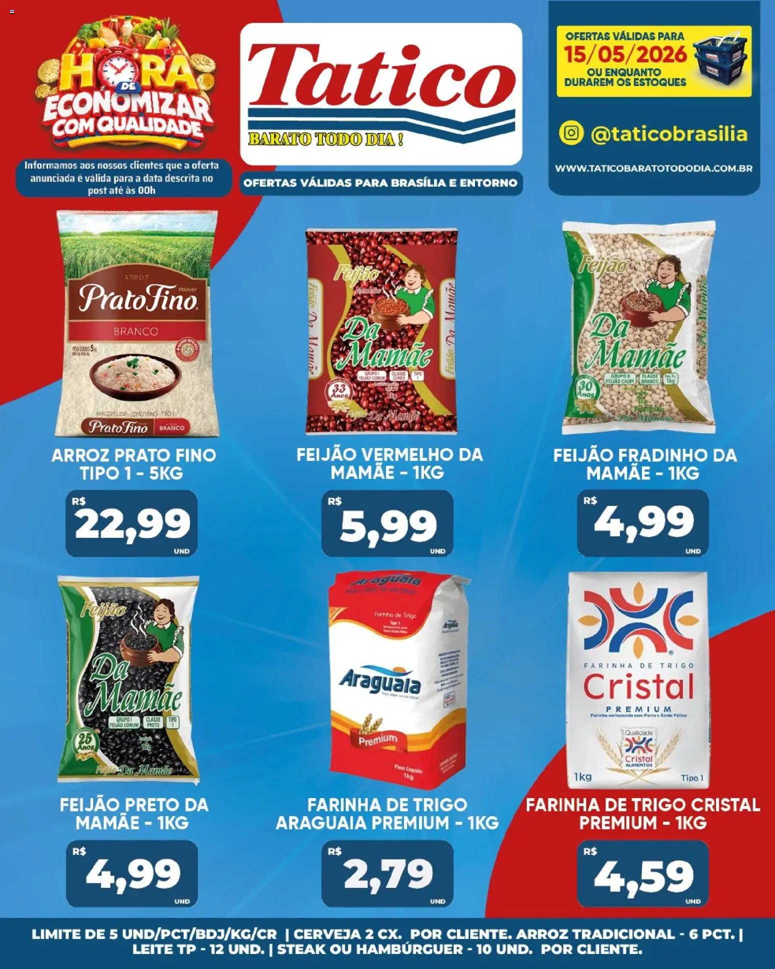 Tatico Folheto - válido de 15.05.2026 | Página: 16 | Produtos: Feijão, Cerveja, Arroz, Hambúrguer