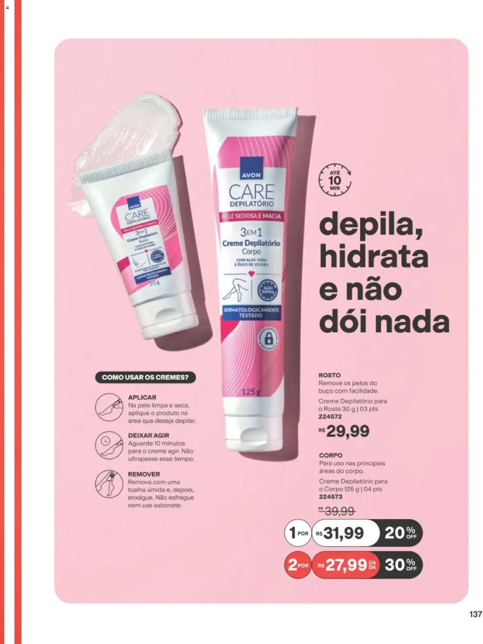 Avon Folheto - válido de 29/06/2026 | Página: 137 | Produtos: Creme depilatório, Creme