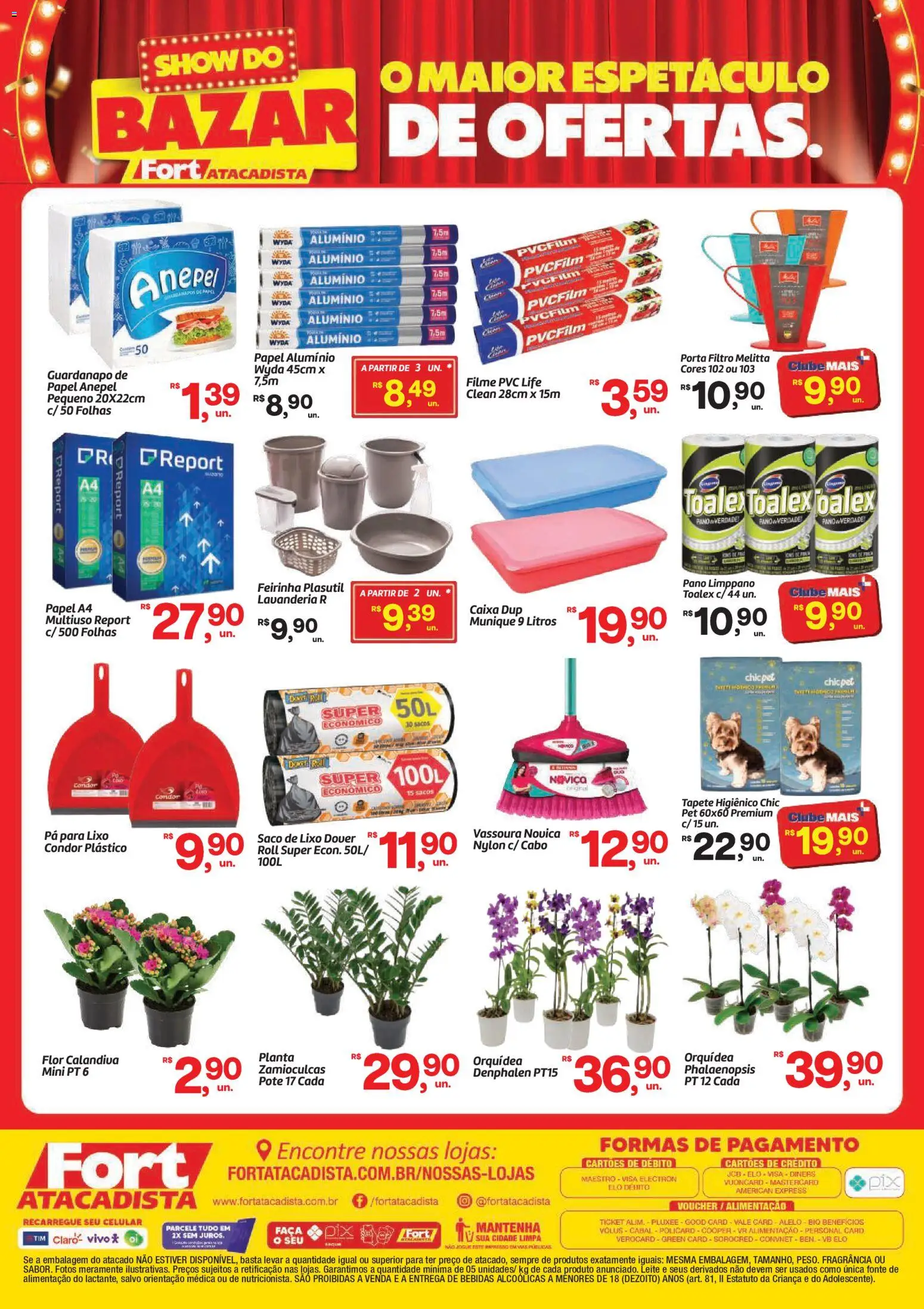 Fort Atacadista Folheto - válido de 20/07/2026 | Página: 2 | Produtos: Leite, Tapete higiênico, Pá, Vassoura