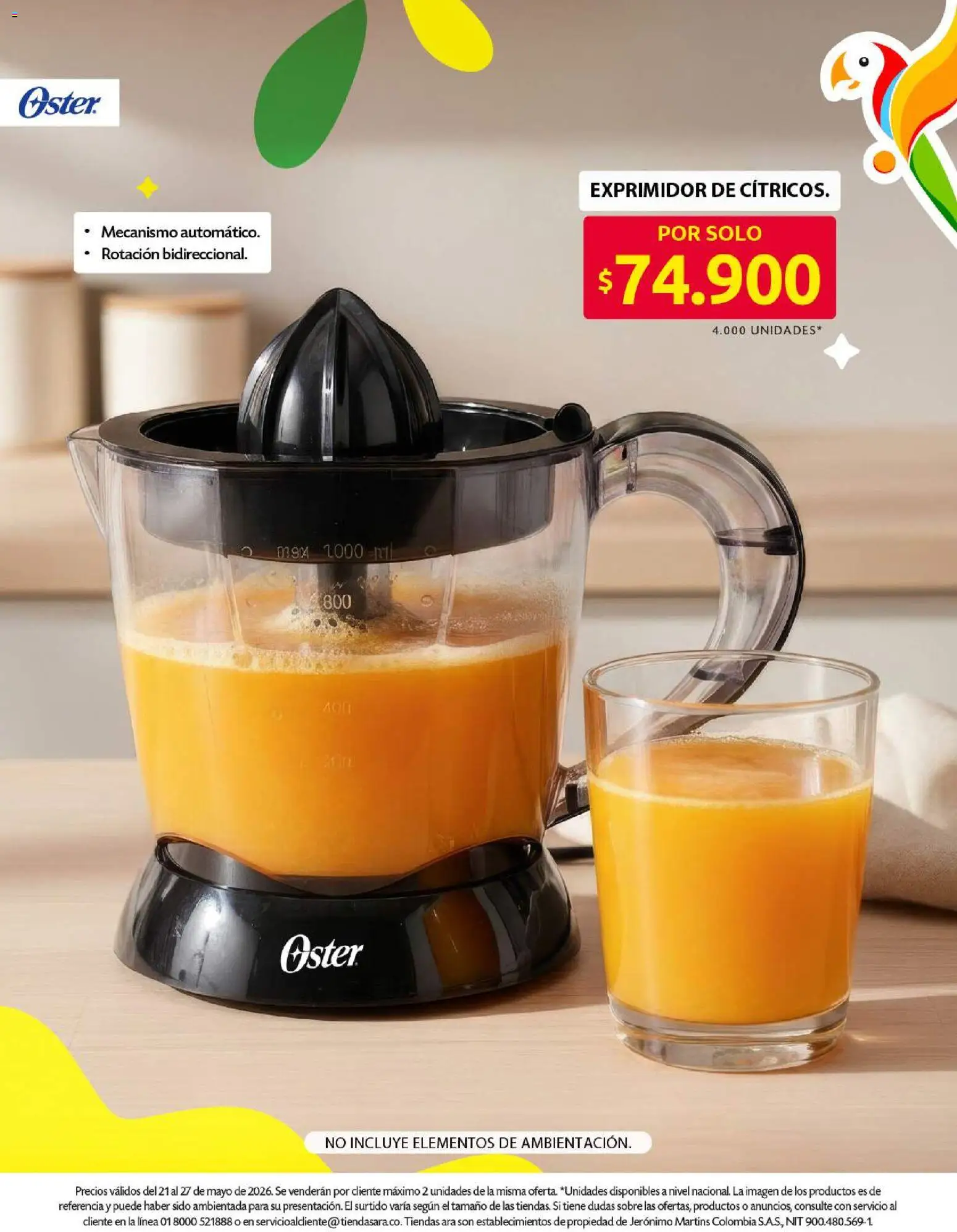 Ara revista - valida desde el 21.05.2026 | Página: 22 | Productos: Exprimidor, Sobre