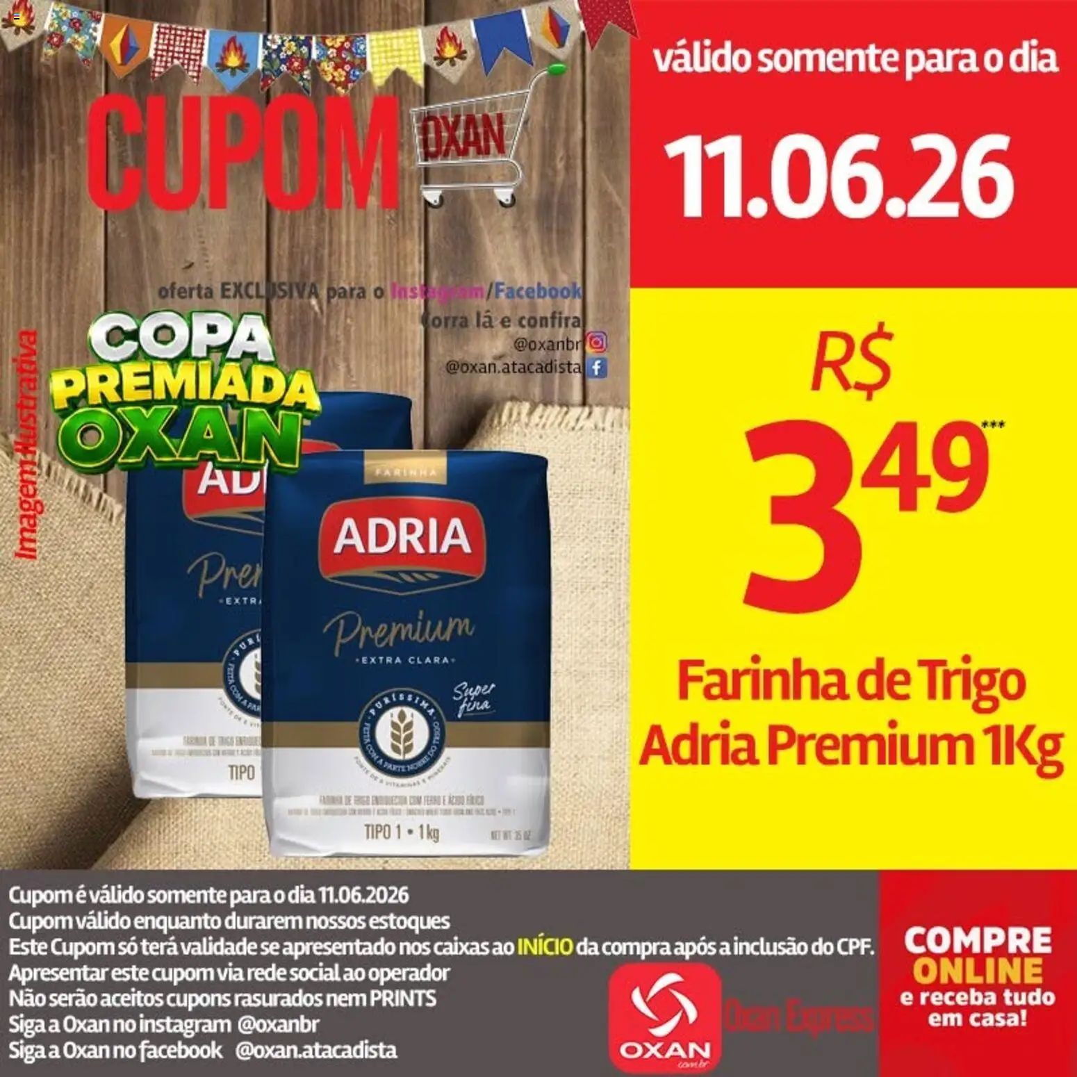Oxan Atacadista Folheto - válido de 11.06.2026 | Página: 17 | Produtos: Ferro, Farinha de trigo, Copa
