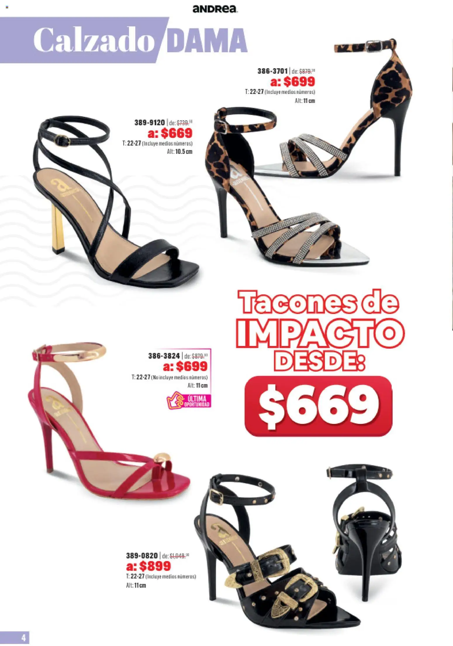 Nuevas ofertas de Andrea válidas en toda la República Mexicana desde el 31.05.2026. ¡Encuentra las mejores ofertas en Andrea catálogo Outlet! | Página: 4