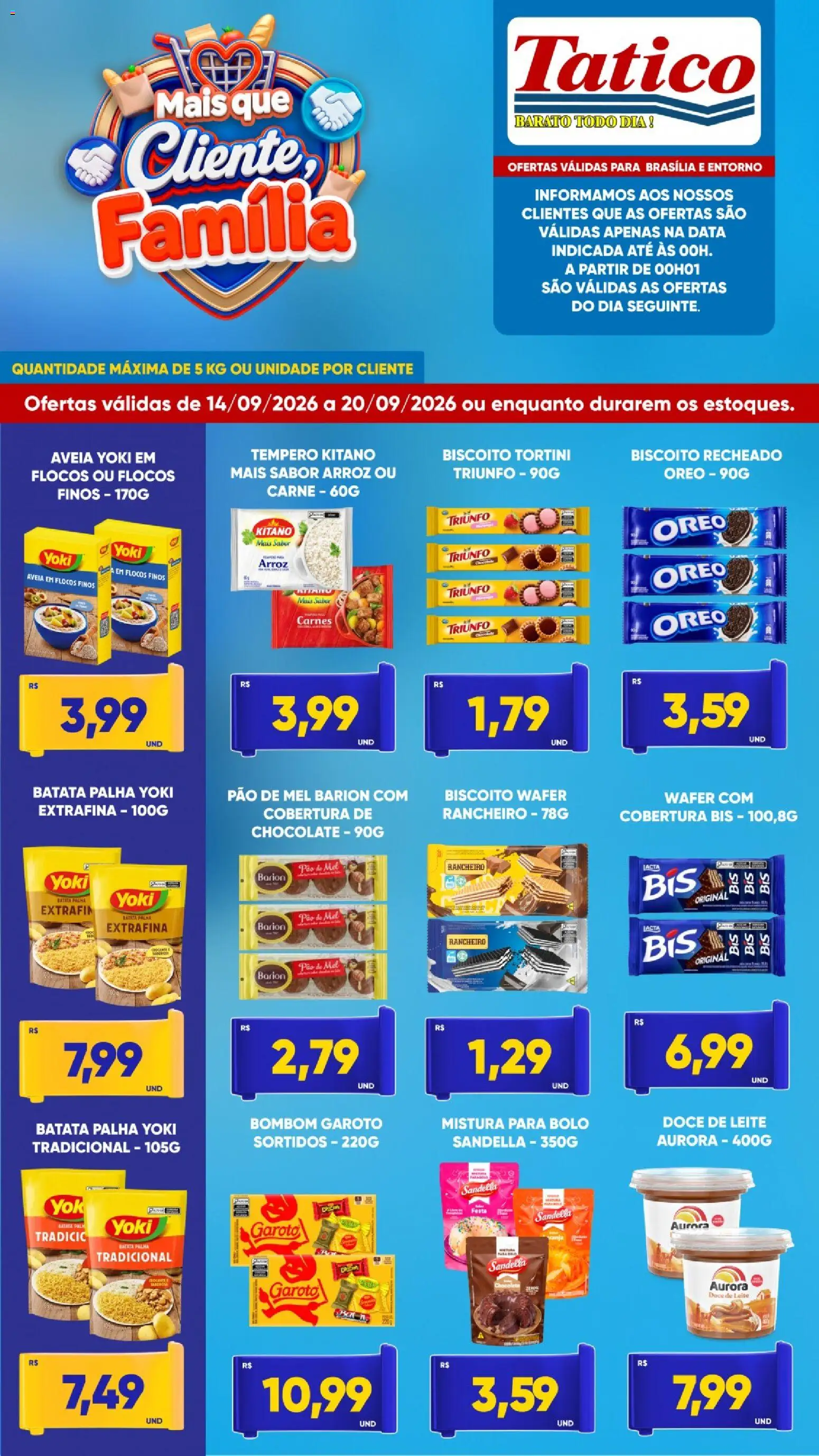 Tatico Folheto - válido de 14/09/2026 | Página: 4 | Produtos: Biscoito, Pão, Flocos, Batata