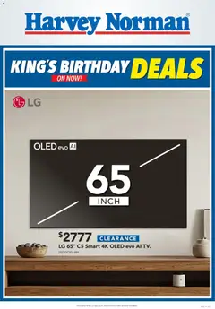 Harvey Norman King's Birthday Deals on TV and Sounds preview  - valid from 30.05.2026