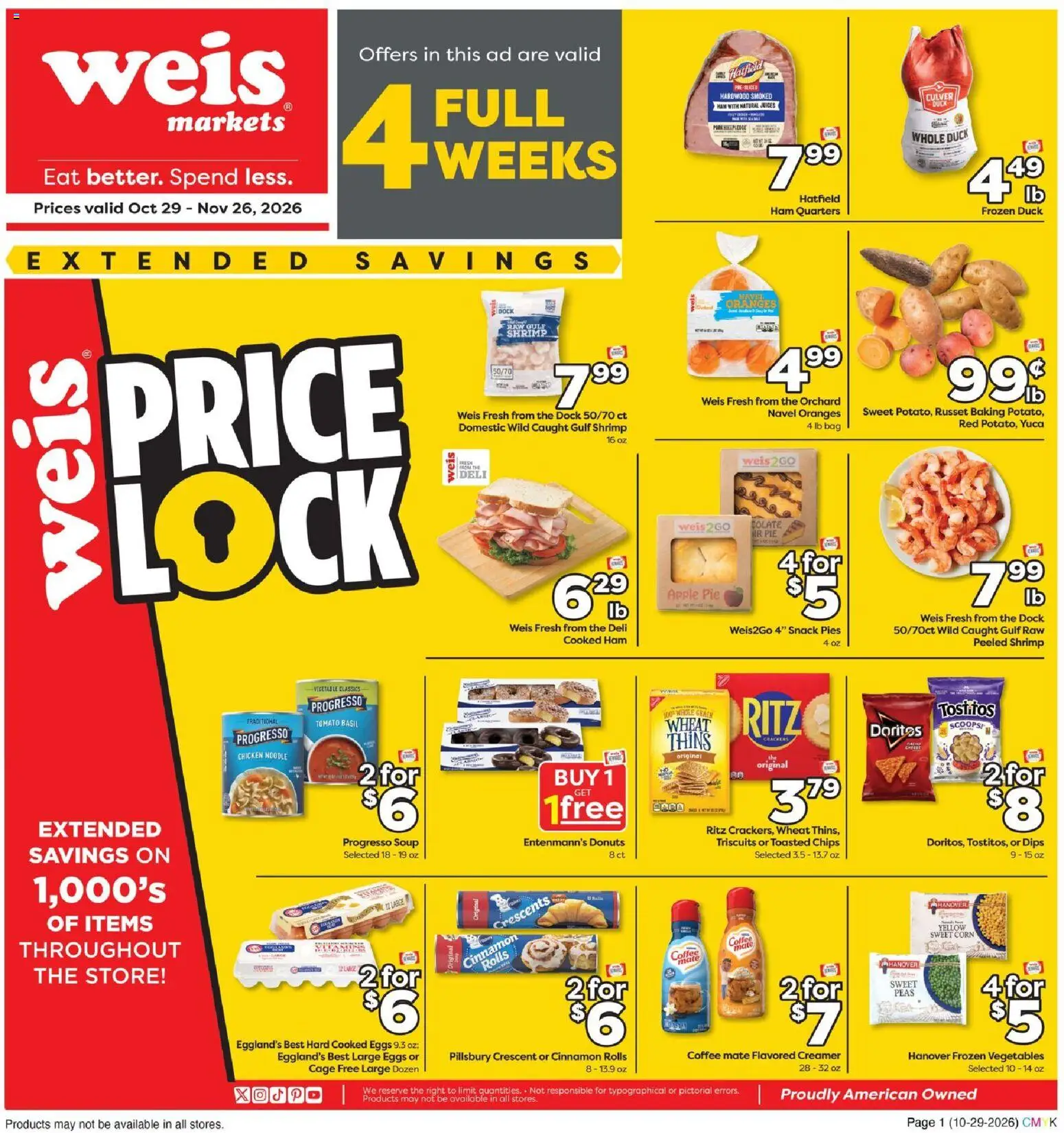 Weis Ad - valid from 10/29/2026 | Page: 1
