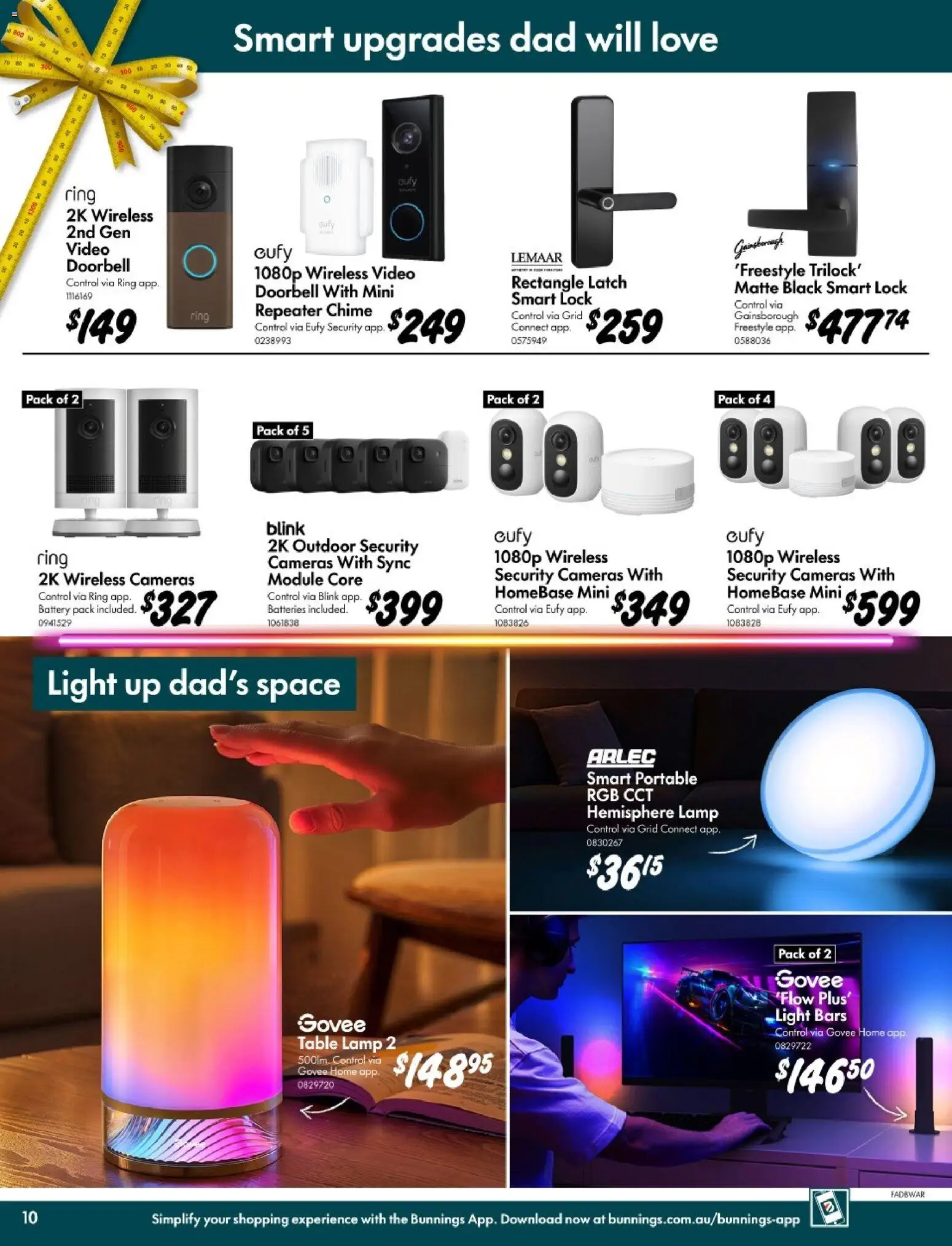Bunnings Warehouse catalogue - valid from 12/08/2026 | Page: 10 | Products: Table, Light, Table lamp, Video