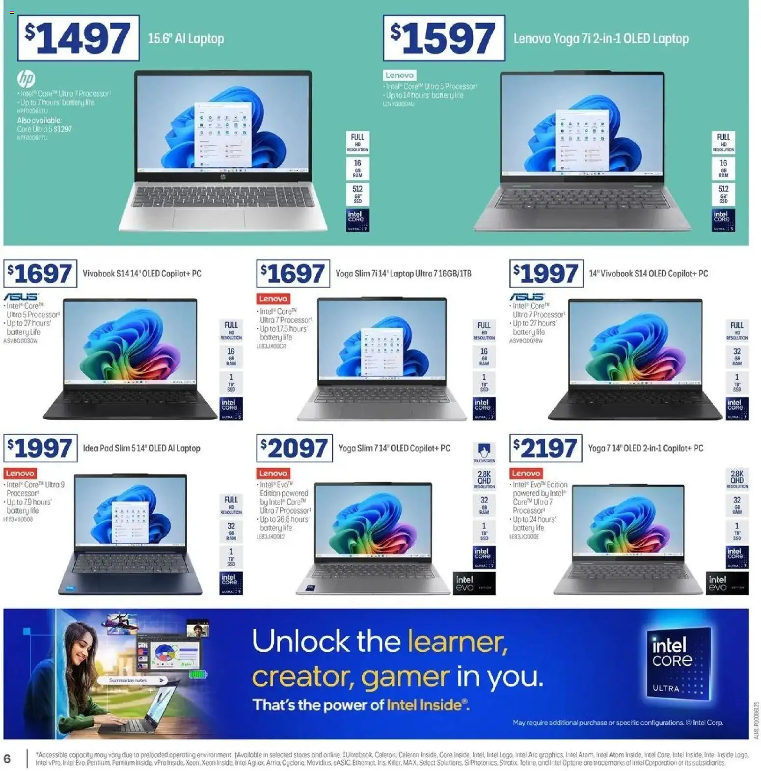 Officeworks catalogue - valid from 27.05.2026 | Page: 6 | Products: Battery, Pc, Laptop