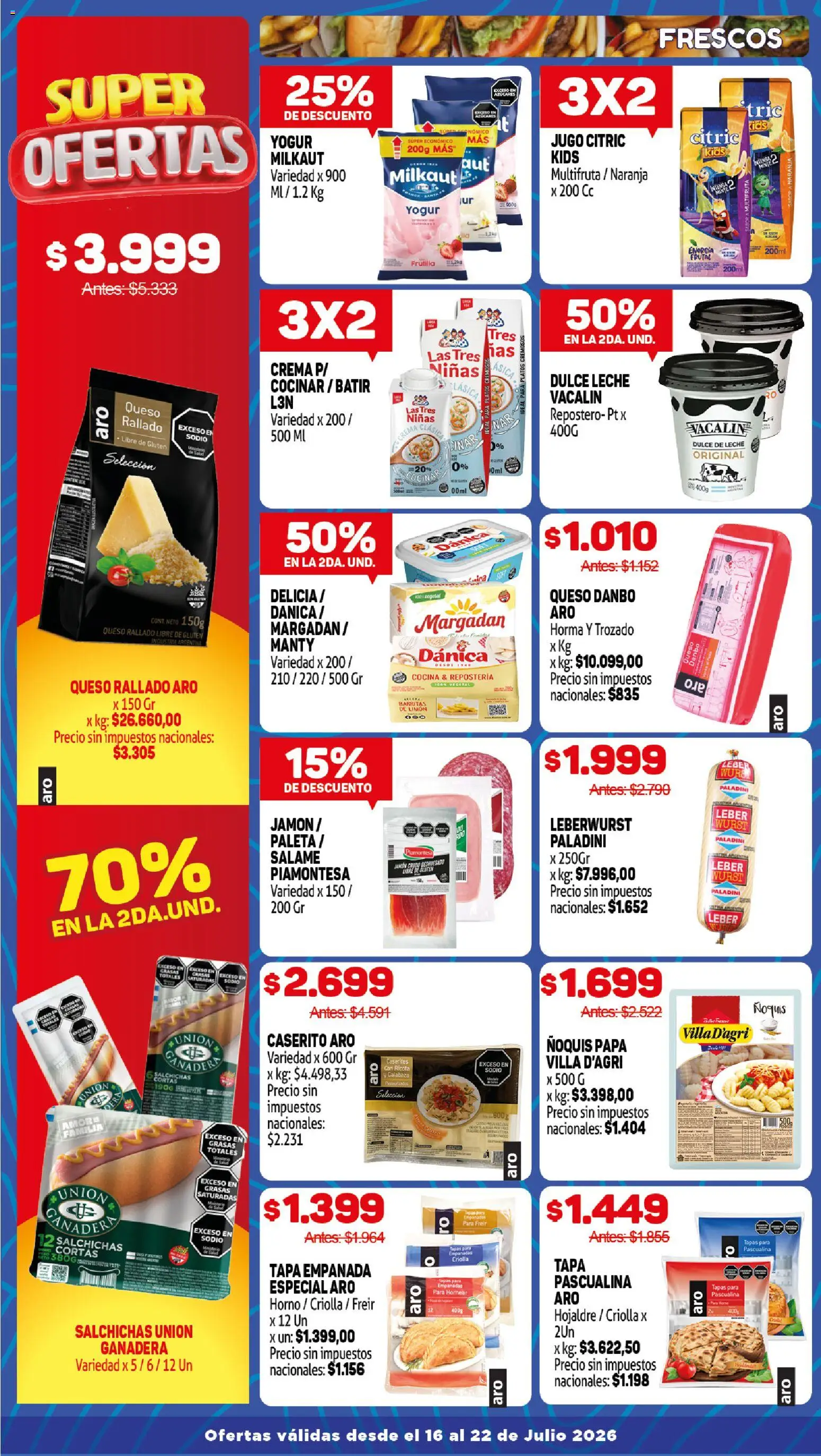Makro ofertas │ válido desde el 16/07/2026 | Página: 3 | Productos: Cocina, Papa, Jamón, Crema