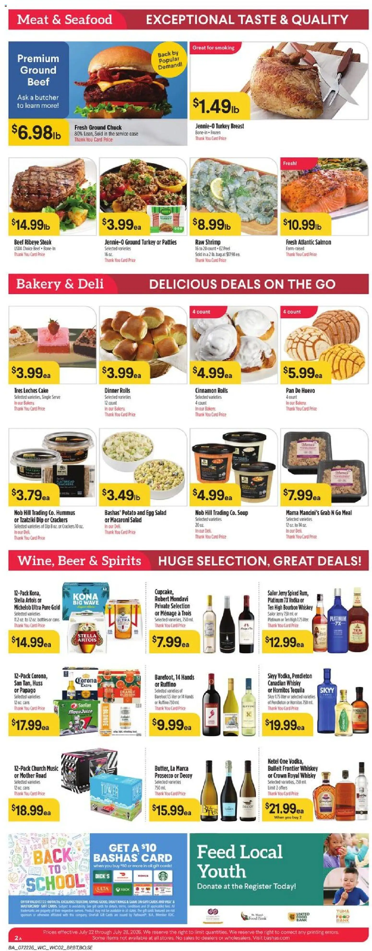 Basha's Weekly Ad - valid from 07/22/2026 | Page: 2 | Products: Pan, Game, Case, Bag