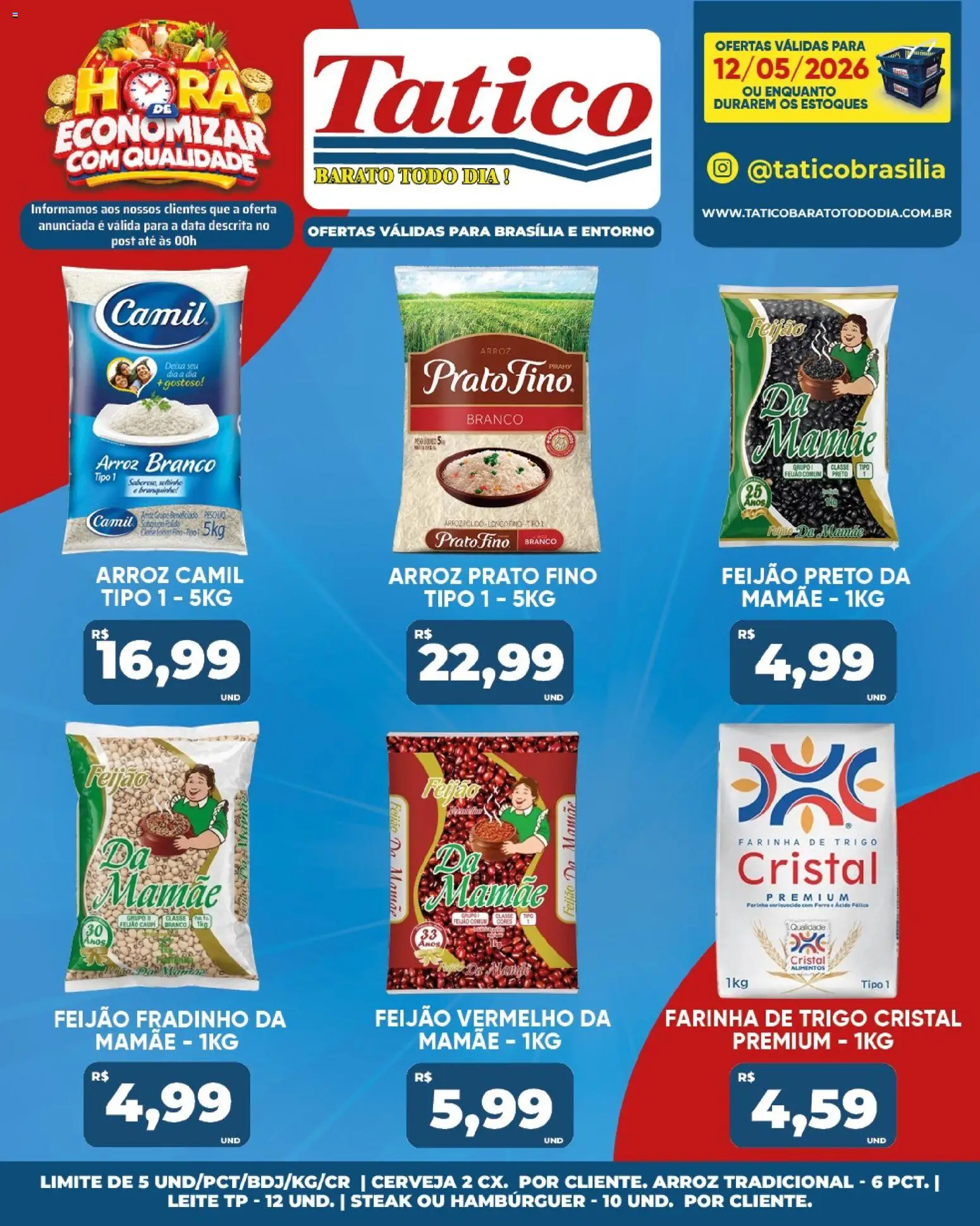 Tatico Folheto - válido de 12.05.2026 | Página: 16 | Produtos: Ferro, Leite, Arroz, Hambúrguer