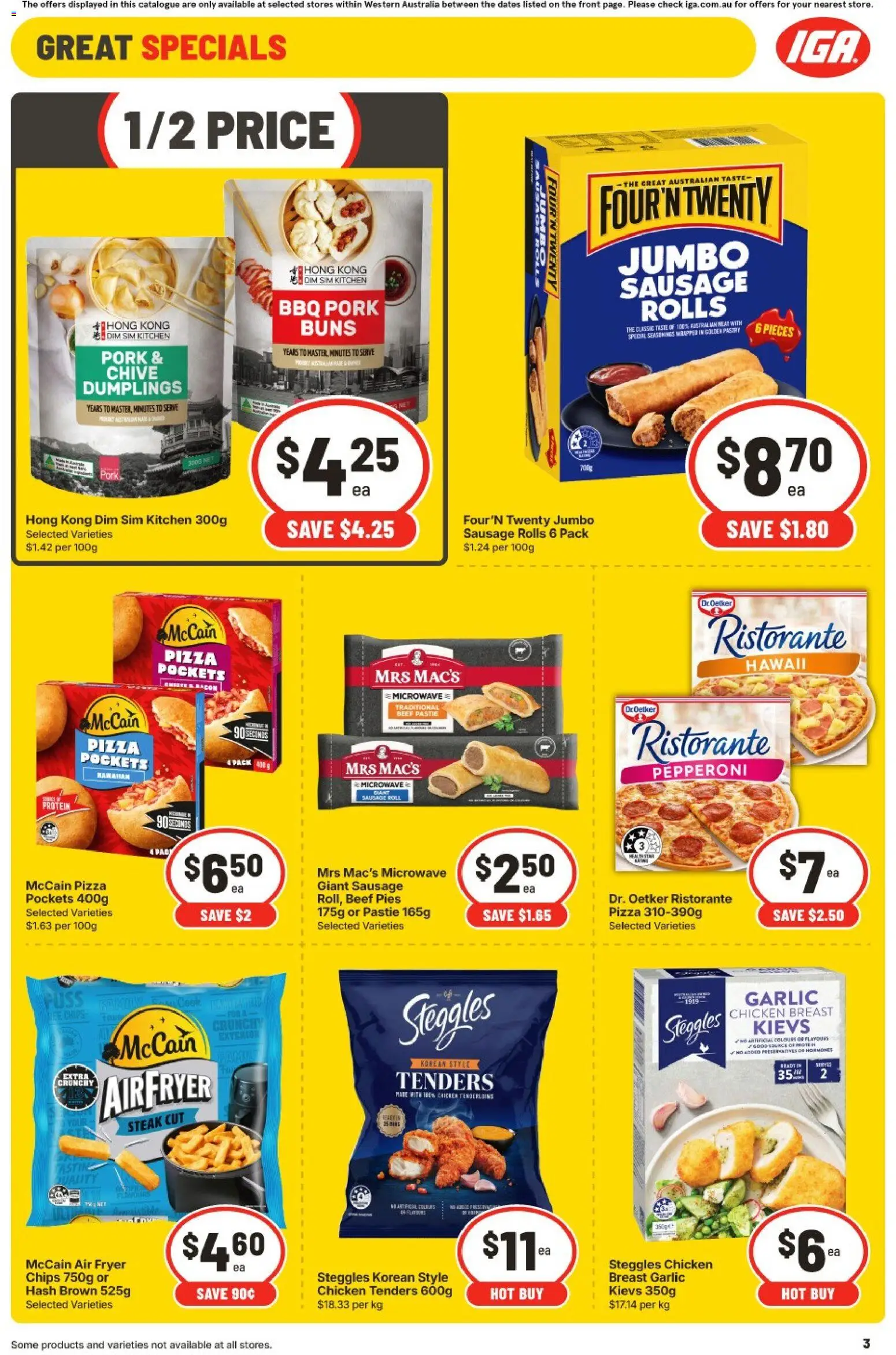 IGA catalogue - valid from 30/09/2026 | Page: 3 | Products: Pizza, Pastry, Pies, Microwave