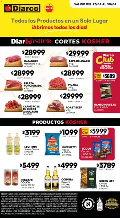 Vista previa Diarco - Ofertas Kosher válido desde el 27.04.2026