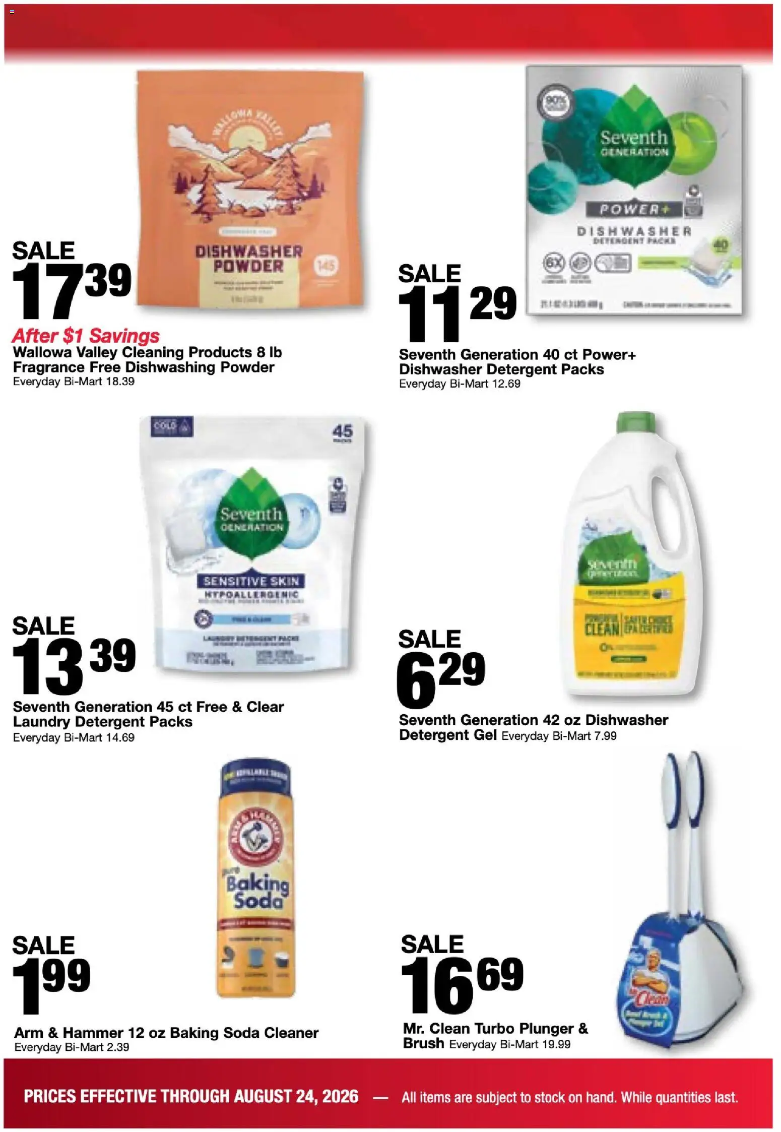 Bi-Mart Weekly Ad - valid from 08/18/2026 | Page: 26 | Products: Laundry detergent, Hammer, Detergent, Dishwasher
