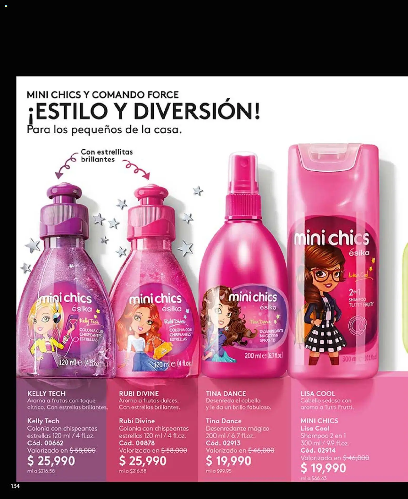 Ésika revista - valida desde el 13.03.2026 | Página: 134 | Productos: Shampoo, Brillo
