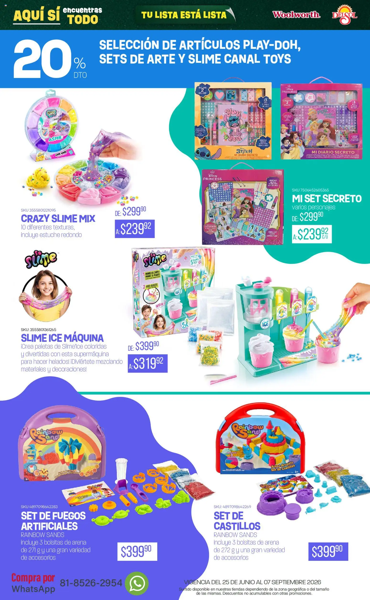 Nuevas ofertas de Del Sol y Woolworth válidas en toda la República Mexicana desde el 25/06/2026. ¡Encuentra las mejores ofertas en Del Sol y Woolworth catálogo Back To School! | Página: 74 | Productos: Estuche