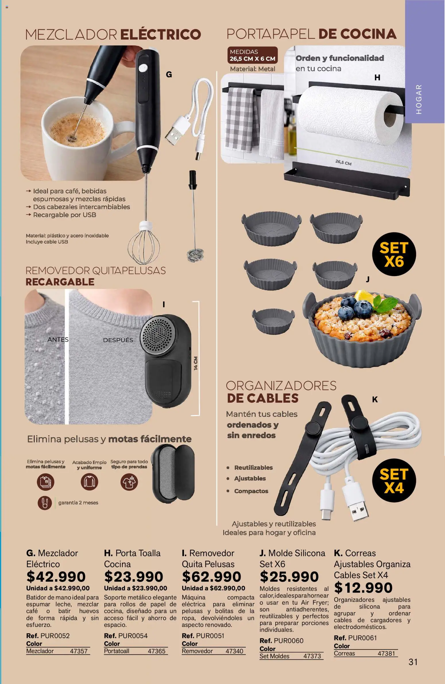Leonisa revista - valida desde el 15.05.2026 | Página: 31 | Productos: Porta toalla, Batidor, Cocina, Huevos