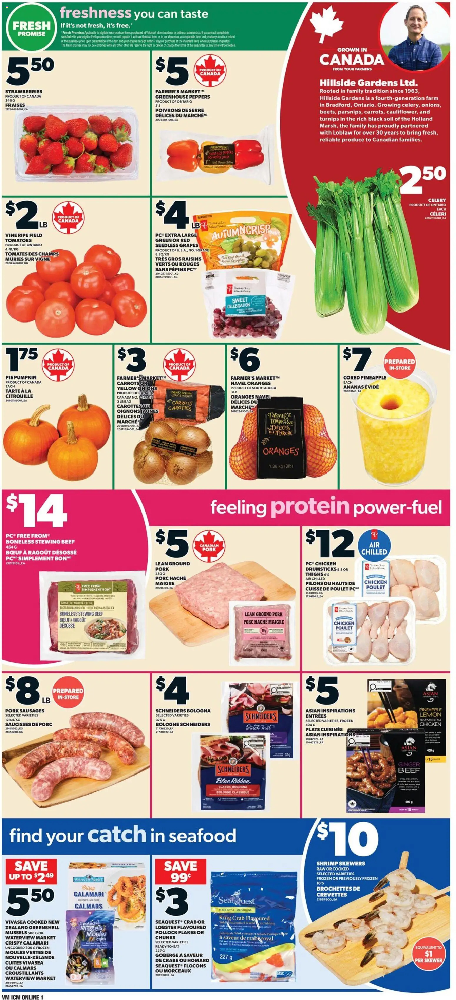 Valu Mart flyer valid from Sep 17, 2026 | Page: 3 | Products: Strawberries, Seafood, Bag, Grapes