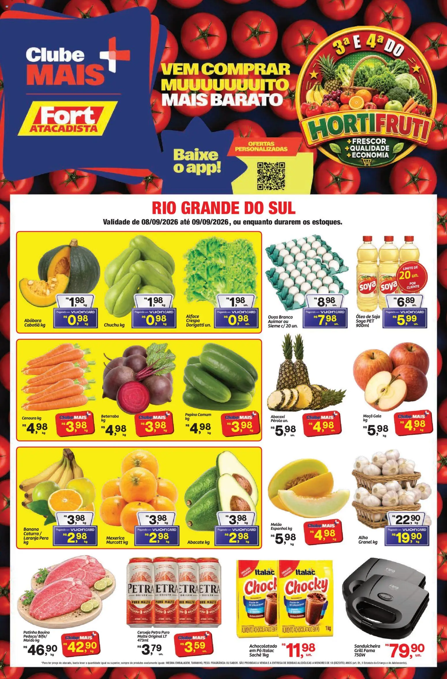 Fort Atacadista Folheto - válido de 08/09/2026 | Página: 1 | Produtos: Sanduicheira, Beterraba, Pó, Abacaxi