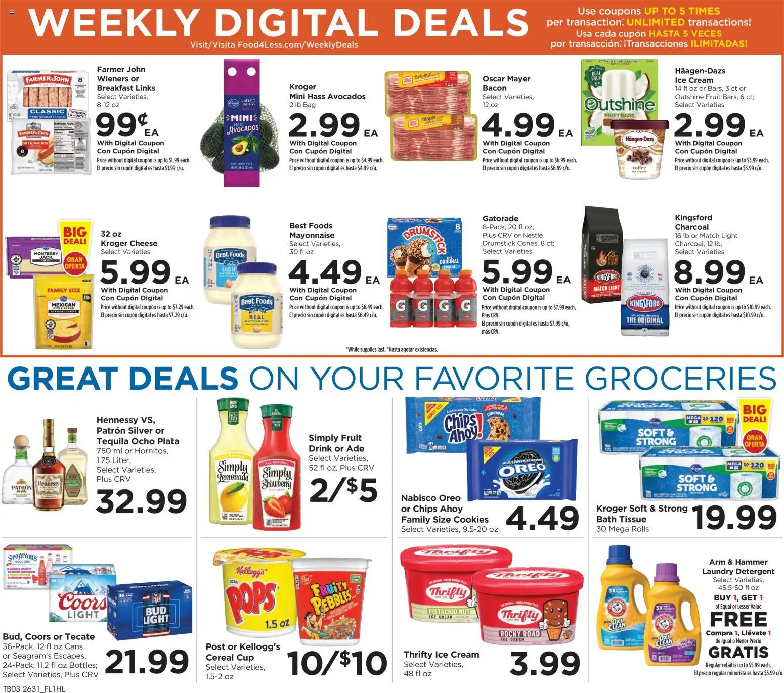Food 4 Less Weekly Ad - valid from 09/02/2026 | Page: 3 | Products: Bath, Chips, Cream, Cereal