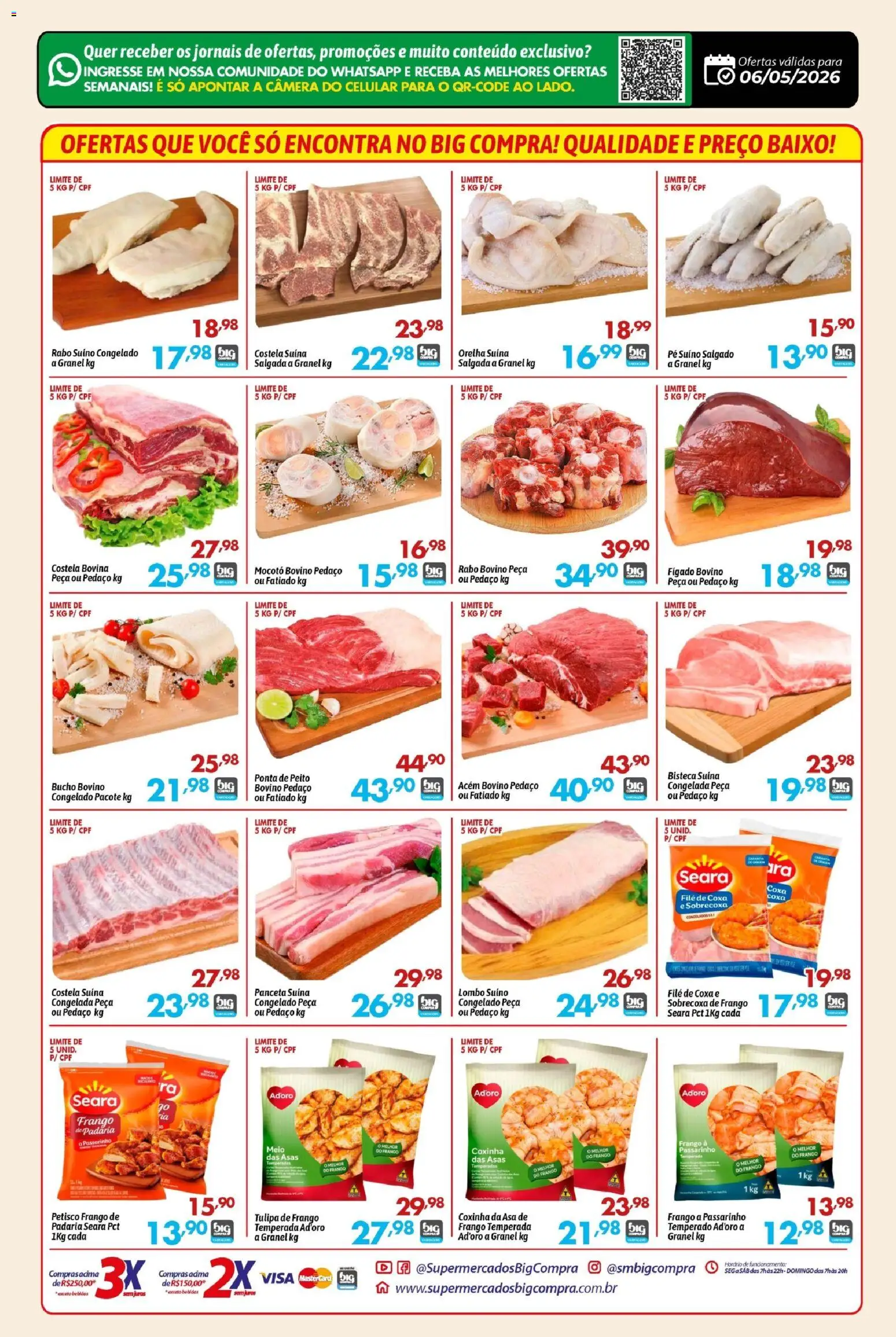 Big Compra Folheto - válido de 06.05.2026 | Página: 2 | Produtos: Celular, Acém, Lombo, Baixo