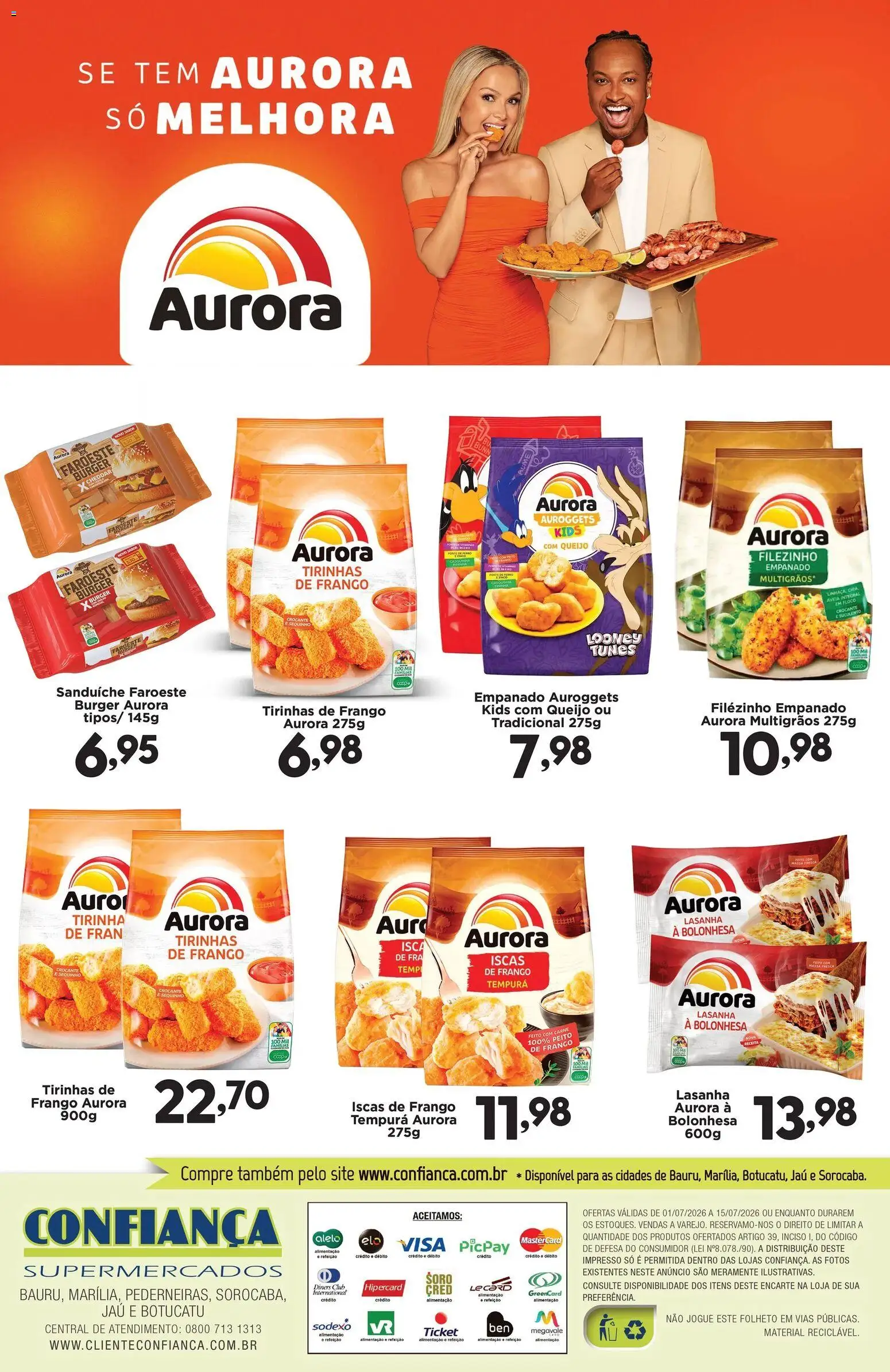 Confiança Folheto - válido de 01/07/2026 | Página: 2 | Produtos: Linhaça, Queijo, Cheddar, Avelã