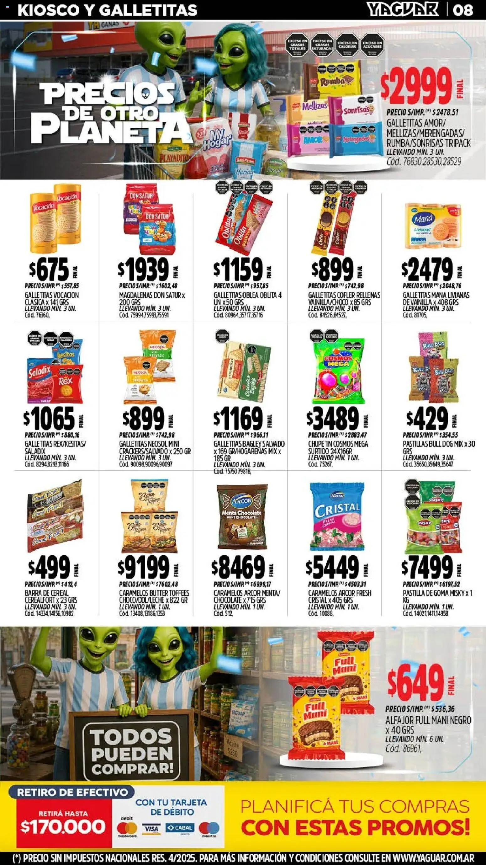 Yaguar - Oferta Semanal General Roca │ válido desde el 06/07/2026 | Página: 11 | Productos: Galletitas, Aceite, Mani, Chocolate
