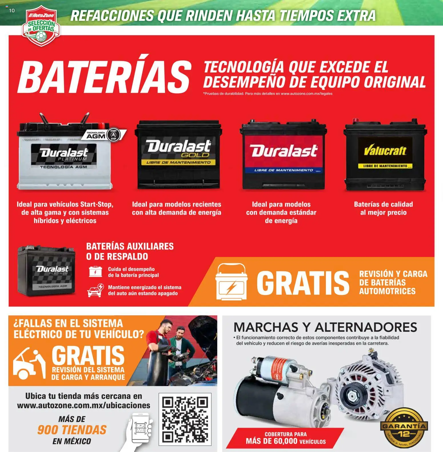 Nuevas ofertas de AutoZone válidas en toda la República Mexicana desde el 28/06/2026. ¡Encuentra las mejores ofertas en AutoZone catálogo! | Página: 10 | Productos: Batería