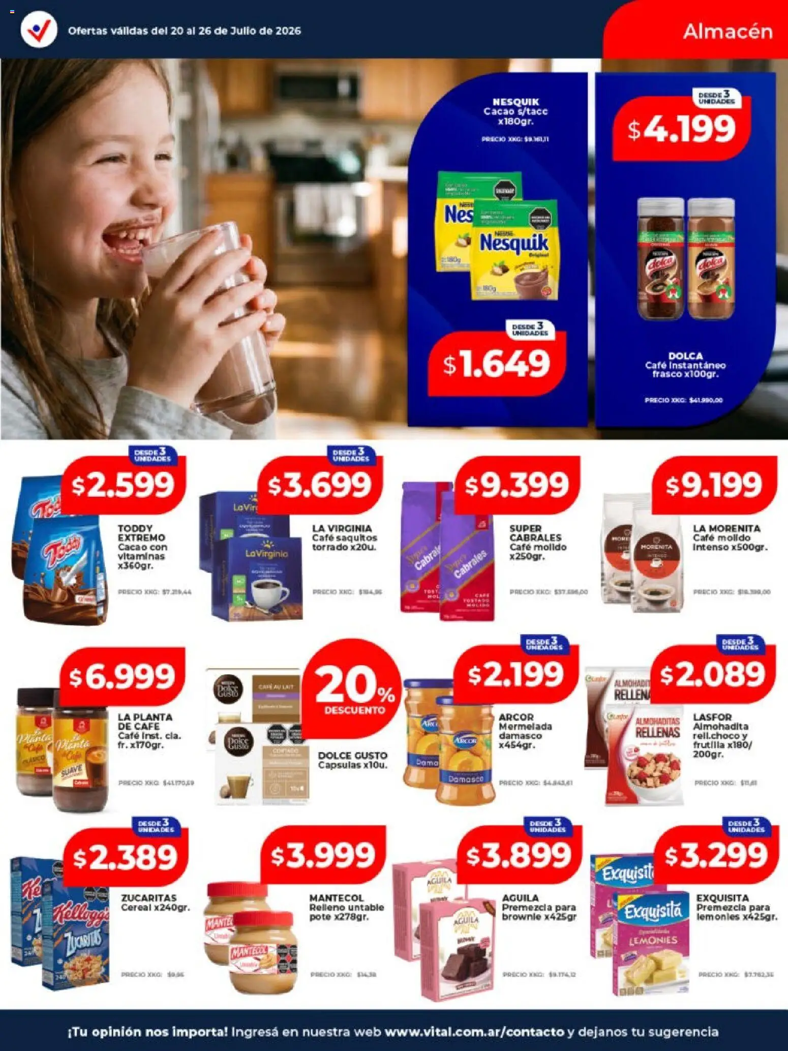 Vital - Ofertas │ válido desde el 20/07/2026 | Página: 19 | Productos: Vitaminas, Café, Mermelada, Planta