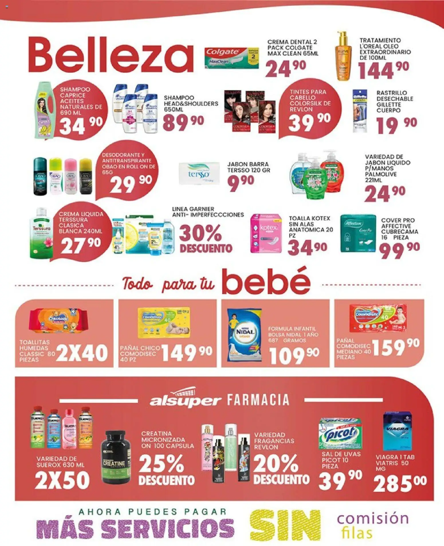 Nuevas ofertas de Alsuper válidas en toda la República Mexicana desde el 10.04.2026. ¡Encuentra las mejores ofertas en Alsuper folleto Calera! | Página: 4 | Productos: Desodorante, Crema, Toalla, Barra