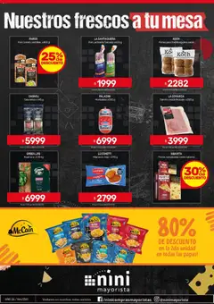 Vista previa NINI Mayorista ofertas válido desde el 25.05.2026 | Página: 36 | Productos: Mesa, Mortadela, Muzzarella, Cereales
