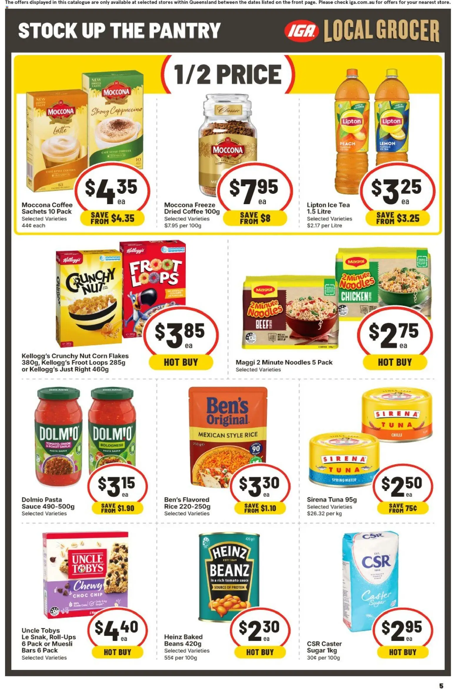 IGA catalogue - valid from 30/09/2026 | Page: 5 | Products: Pasta, Sachets, Garlic, Beans