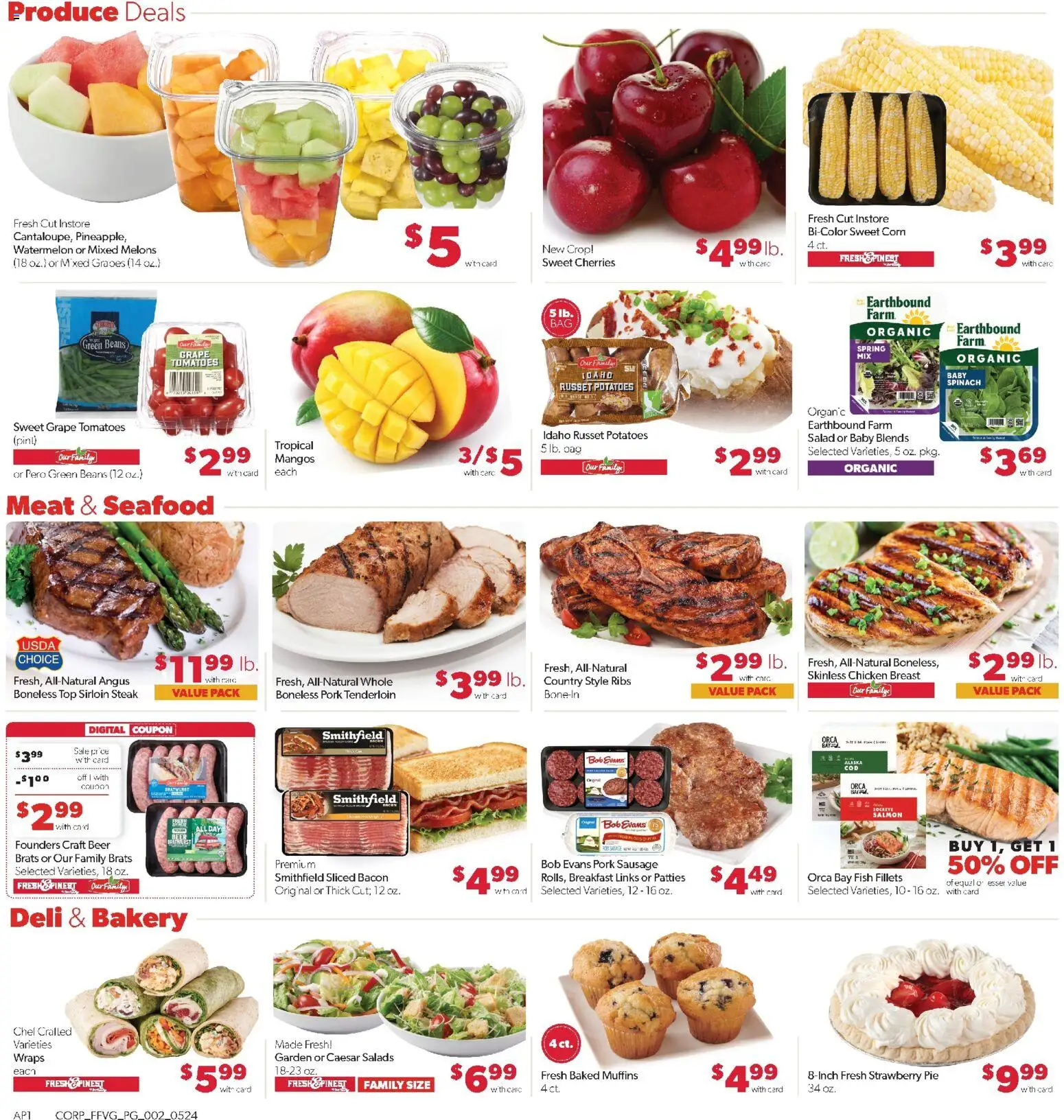 Family Fare Weekly Ad - MI - valid from 24.05.2026 | Page: 2 | Products: Pin, Pork, Tomatoes, Potatoes