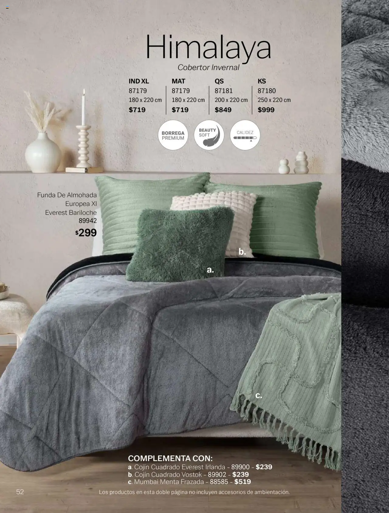 Nuevas ofertas de Vianney válidas en toda la República Mexicana desde el 15/08/2025. ¡Encuentra las mejores ofertas en Vianney - Catálogo Invierno! | Página: 54 | Productos: Cobertor, Funda, Funda de almohada, Almohada