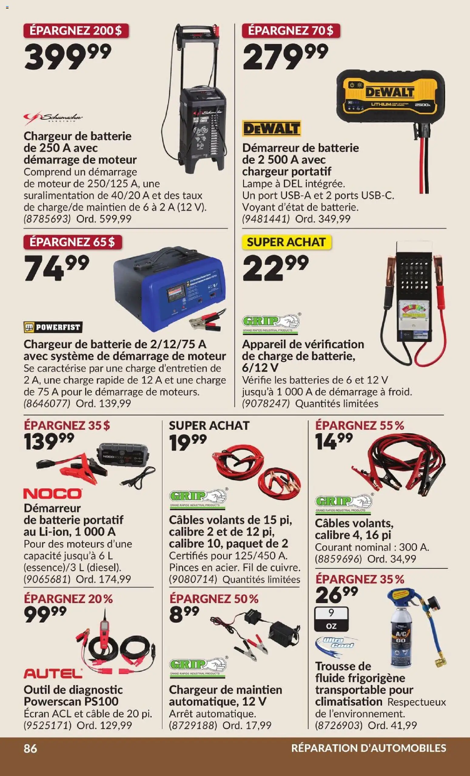 Princess Auto flyer valid from Sep 22, 2026 | Page: 91 | Products: Cable, Batteries