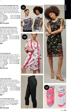 Preview of Embroidered Floral Dress, Black floral embroidered mesh dress with round neckline and sheer short sleeves. Body lined with soft knit. Back zipper. Body and lining: polyester. from shop Avon valid from Jun 18, 2026 | Page: 135
