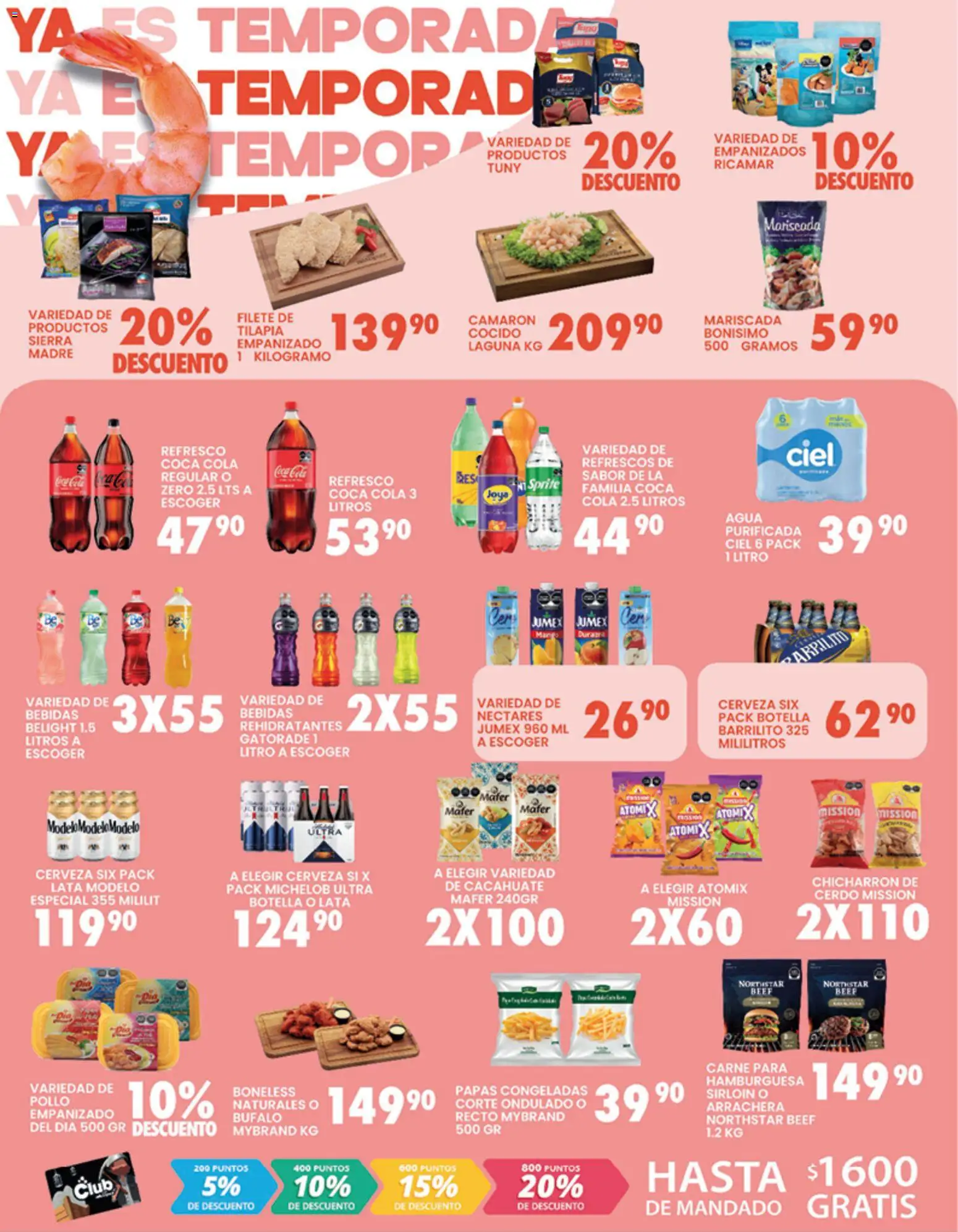 Nuevas ofertas de Alsuper válidas en toda la República Mexicana desde el 31/03/2026. ¡Encuentra las mejores ofertas en Alsuper folleto Zacatecas! | Página: 2 | Productos: Refresco, Cerdo, Sierra, Botella