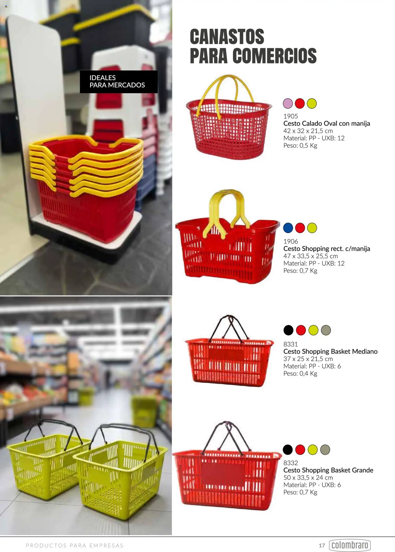 Colombraro - Catálogo Comercial │ válido desde el 11.05.2026 | Página: 17 | Productos: Peso