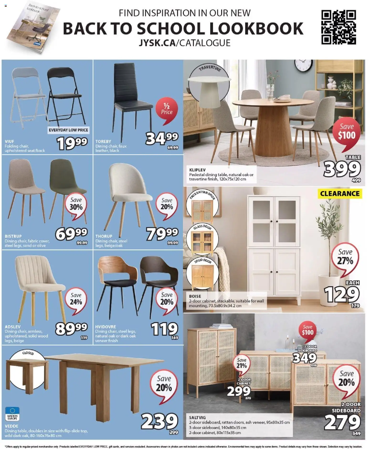 JYSK flyer valid from Aug 13, 2026 | Page: 8 | Products: Table, Cabinet, Sideboard, Door