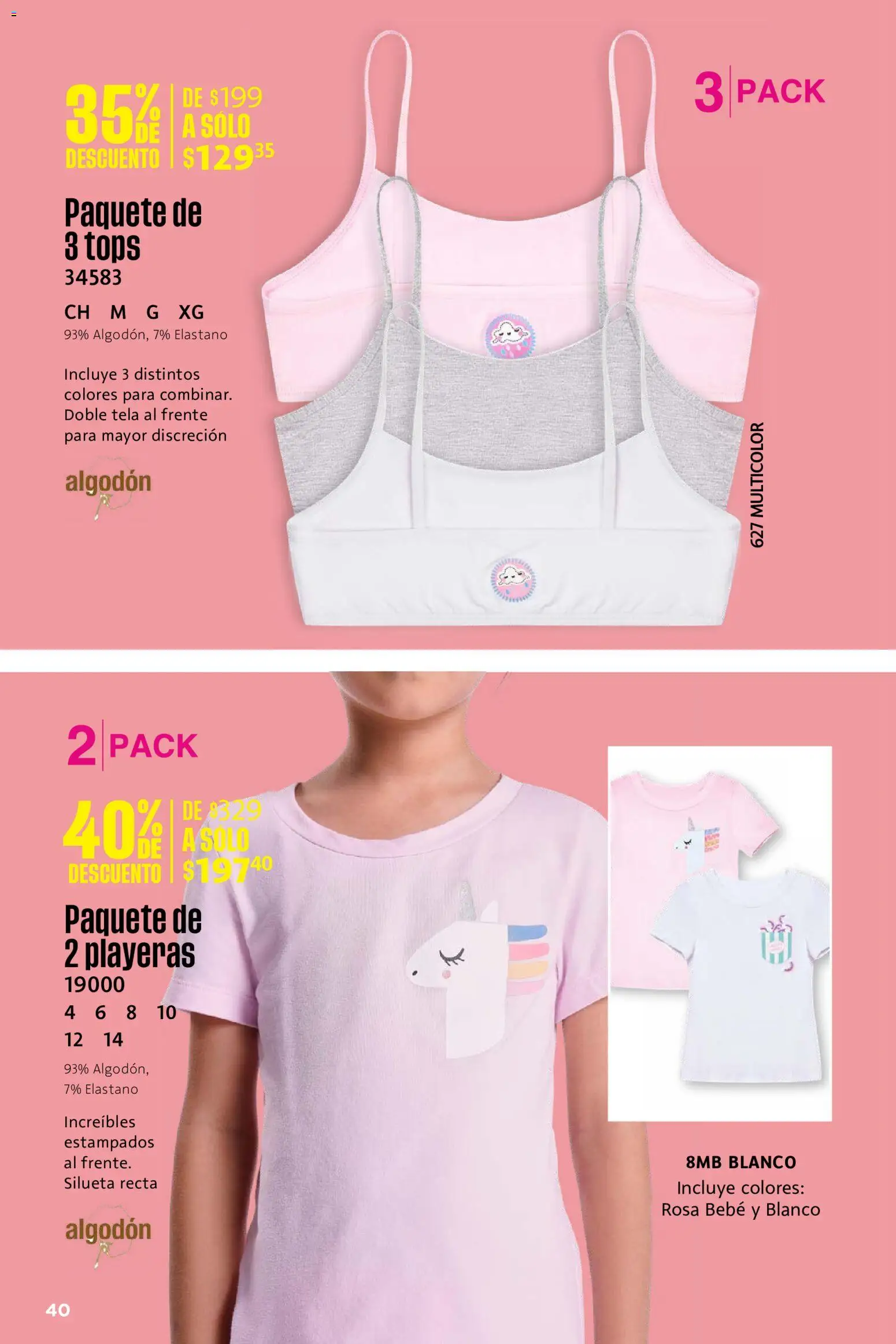 Nuevas ofertas de Ilusión válidas en toda la República Mexicana desde el 01.06.2026. ¡Encuentra las mejores ofertas en Ilusión catálogo Rebajas de Verano! | Página: 40 | Productos: Algodón