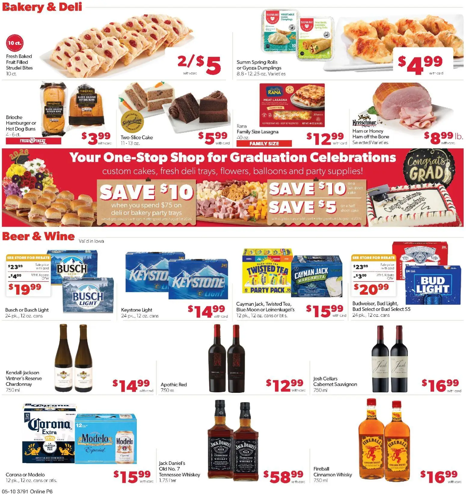 Family Fare Weekly Ad - IA - valid from 10.05.2026 | Page: 8 | Products: Wine, Beer, Tea, Whiskey