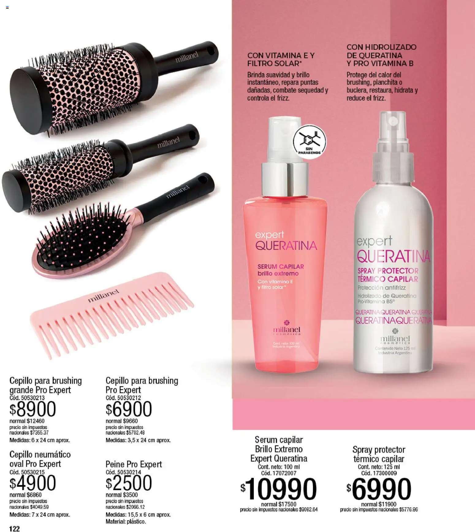 Millanel - Catálogo │ válido desde el 17/08/2026 | Página: 122 | Productos: Peine, Cepillo, Serum, Brillo
