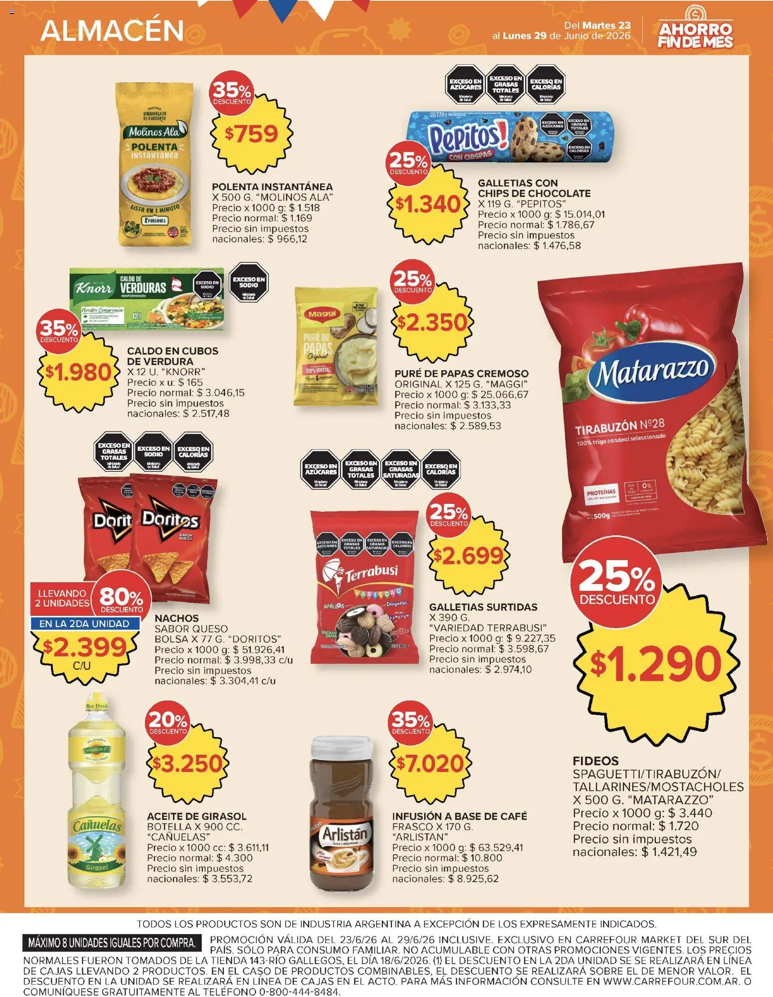 Carrefour ofertas │ válido desde el 23/06/2026 | Página: 42 | Productos: Teléfono, Café, Chocolate, Fideos