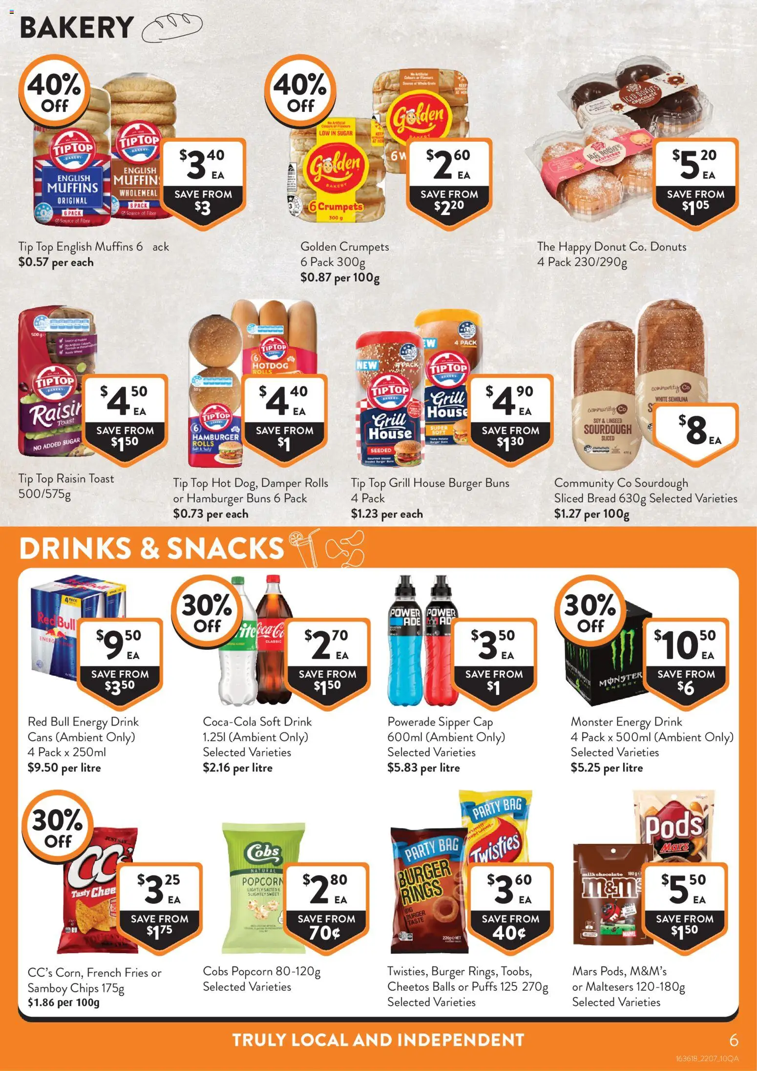 Foodworks catalogue - valid from 22/07/2026 | Page: 6 | Products: Bread, Chocolate, Cap, Bag