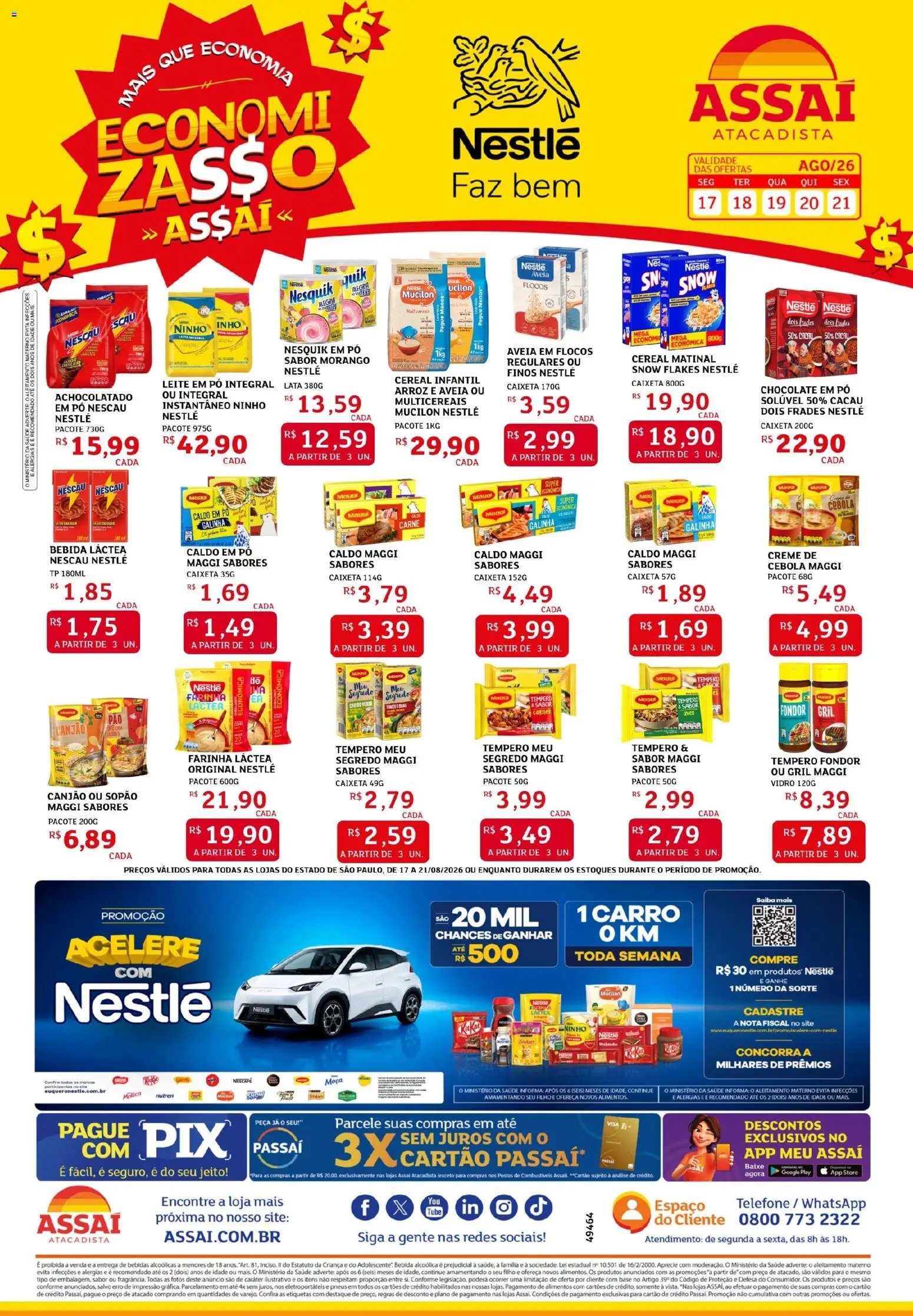Assaí Atacadista Folheto - válido de 17/08/2026 | Página: 2 | Produtos: Base, Alimentos, Creme, Bebida