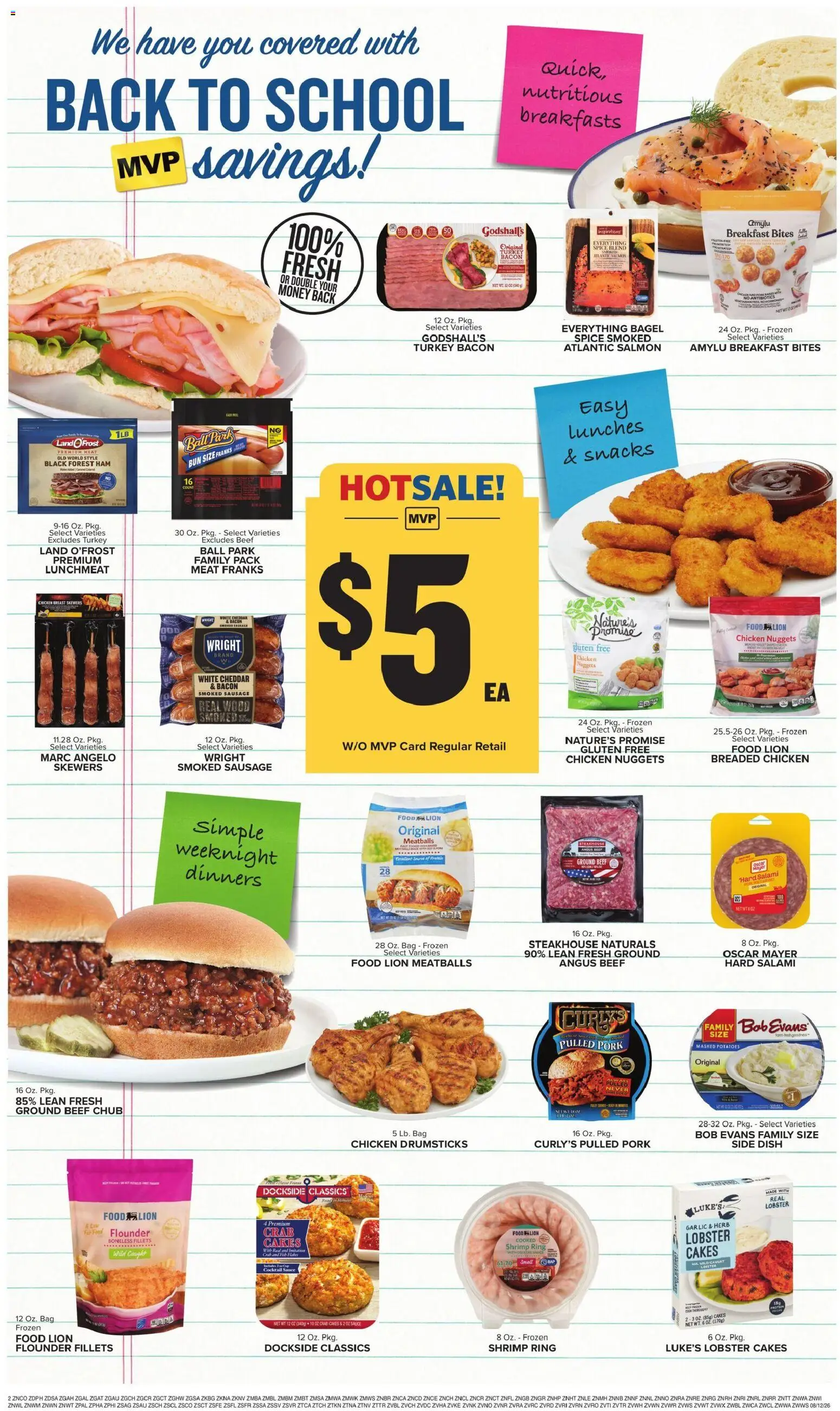 Food Lion Weekly Ad - valid from 08/12/2026 | Page: 3 | Products: Pork, Potatoes, Sauce, Pulled pork