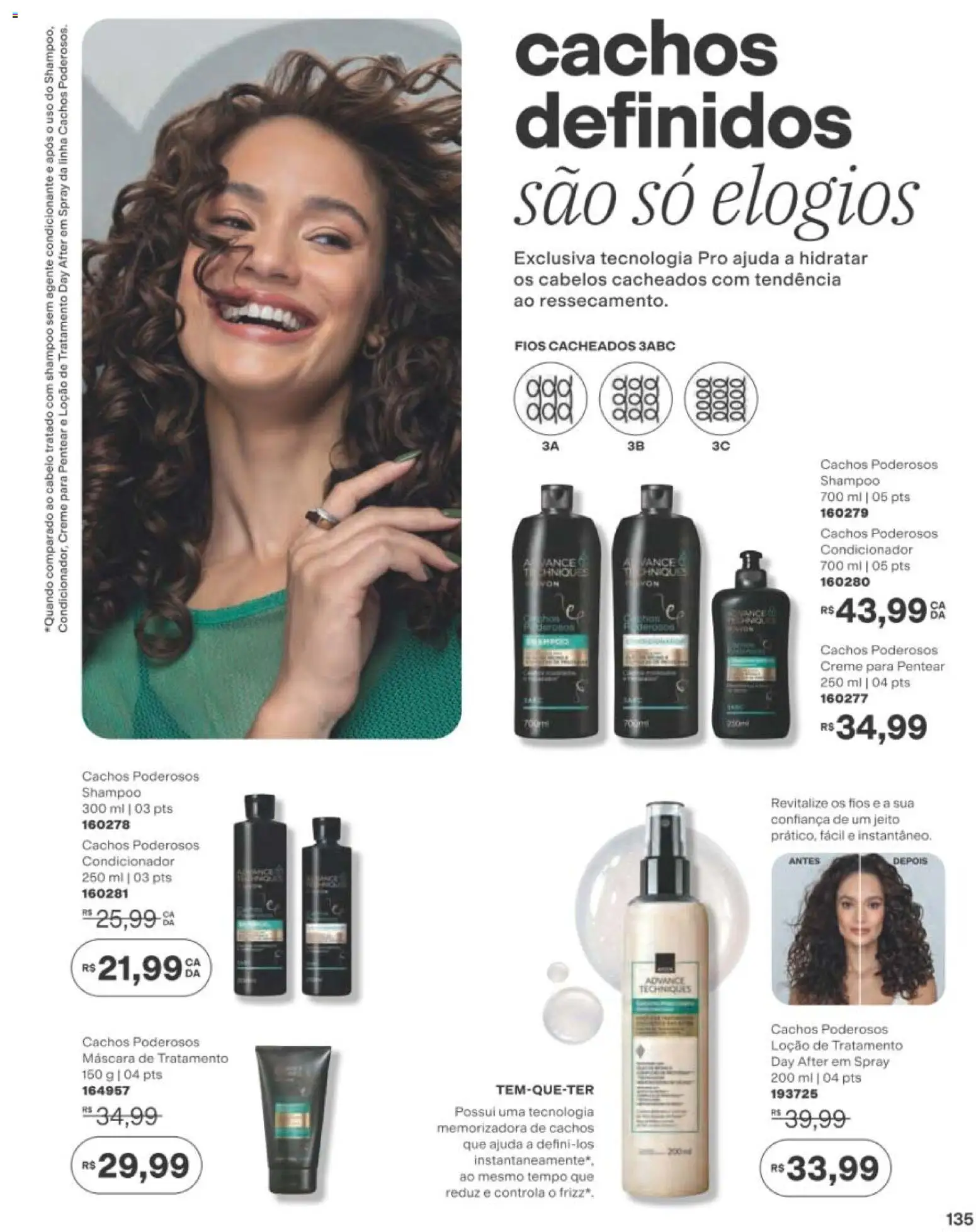 Avon Folheto - válido de 01/09/2026 | Página: 135 | Produtos: Shampoo, Condicionador, Creme, Creme para pentear