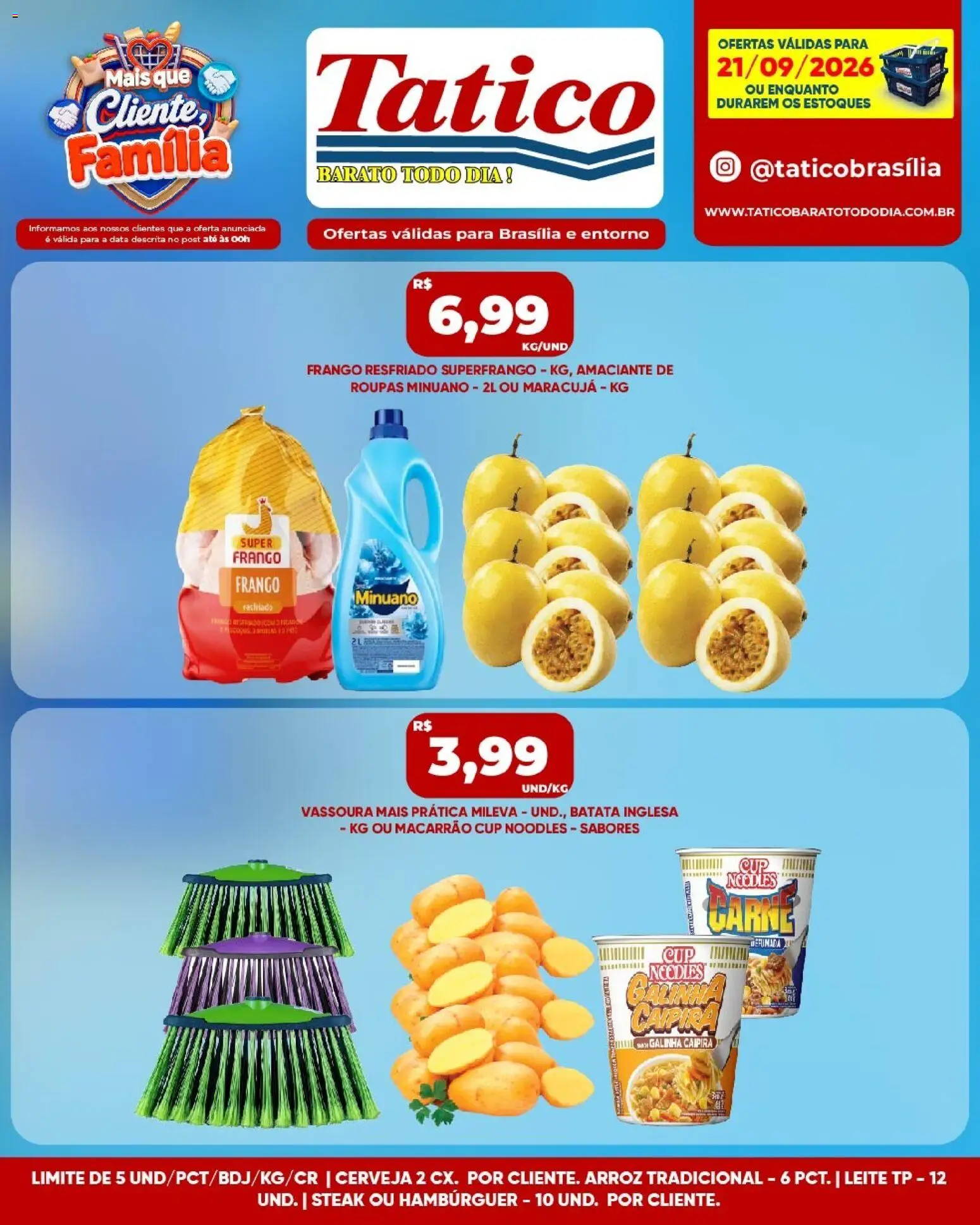 Tatico Folheto - válido de 21/09/2026 | Página: 5 | Produtos: Frango resfriado, Arroz, Frango, Amaciante