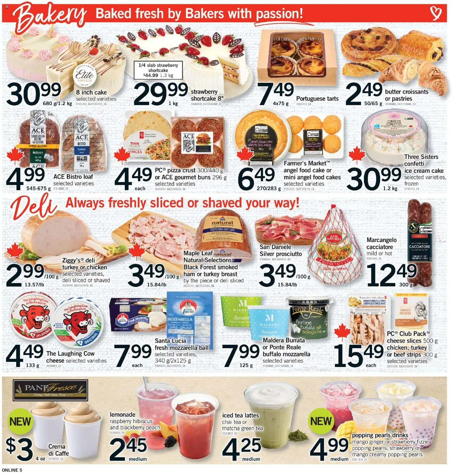 Fortinos flyer valid from Aug 13, 2026 | Page: 5 | Products: Cream, Butter, Pizza, Chicken
